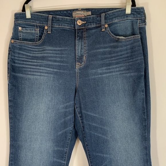 Torrid Dark Blue Crop High-Rise Flare Vintage Stretch Jeans - Picture 2 of 9
